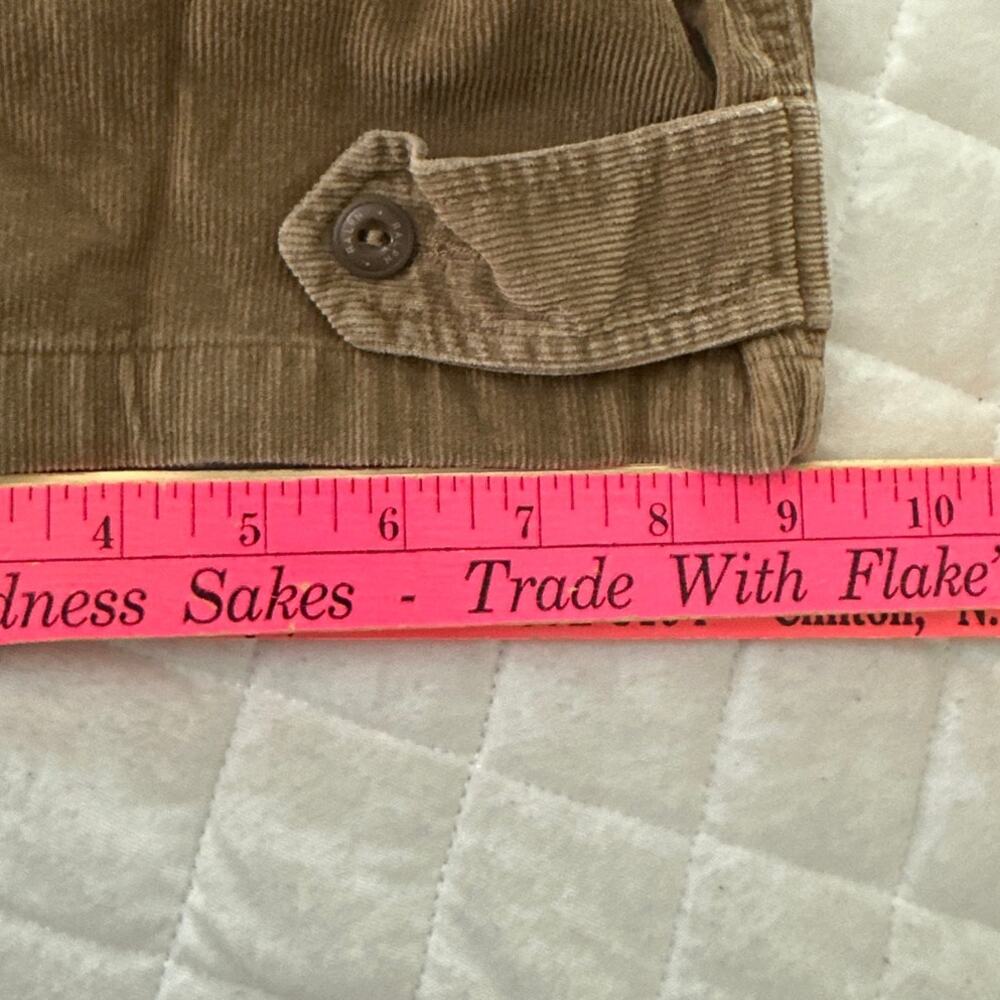 Vintage Ralph Lauren Corduroy Pants 8 Brown Cargo Adjustable Cinch Hem Y2K - Picture 11 of 13